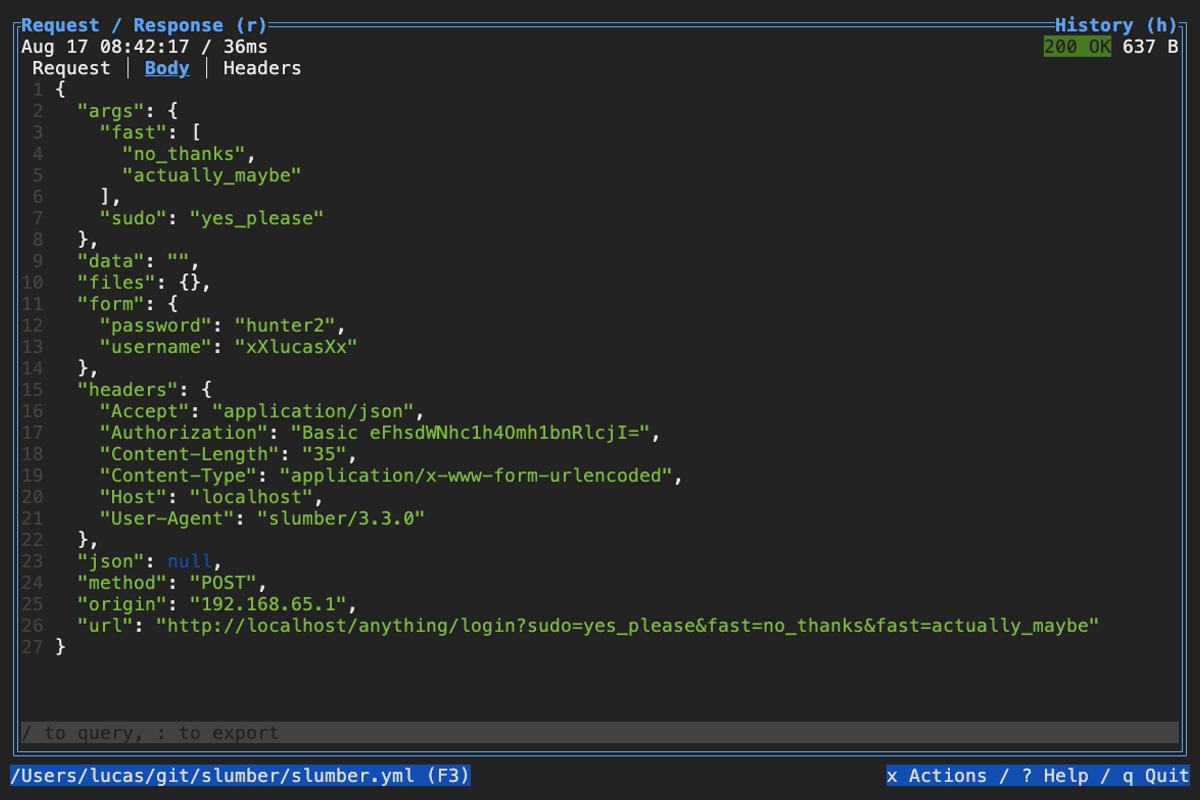 Querying response via jq