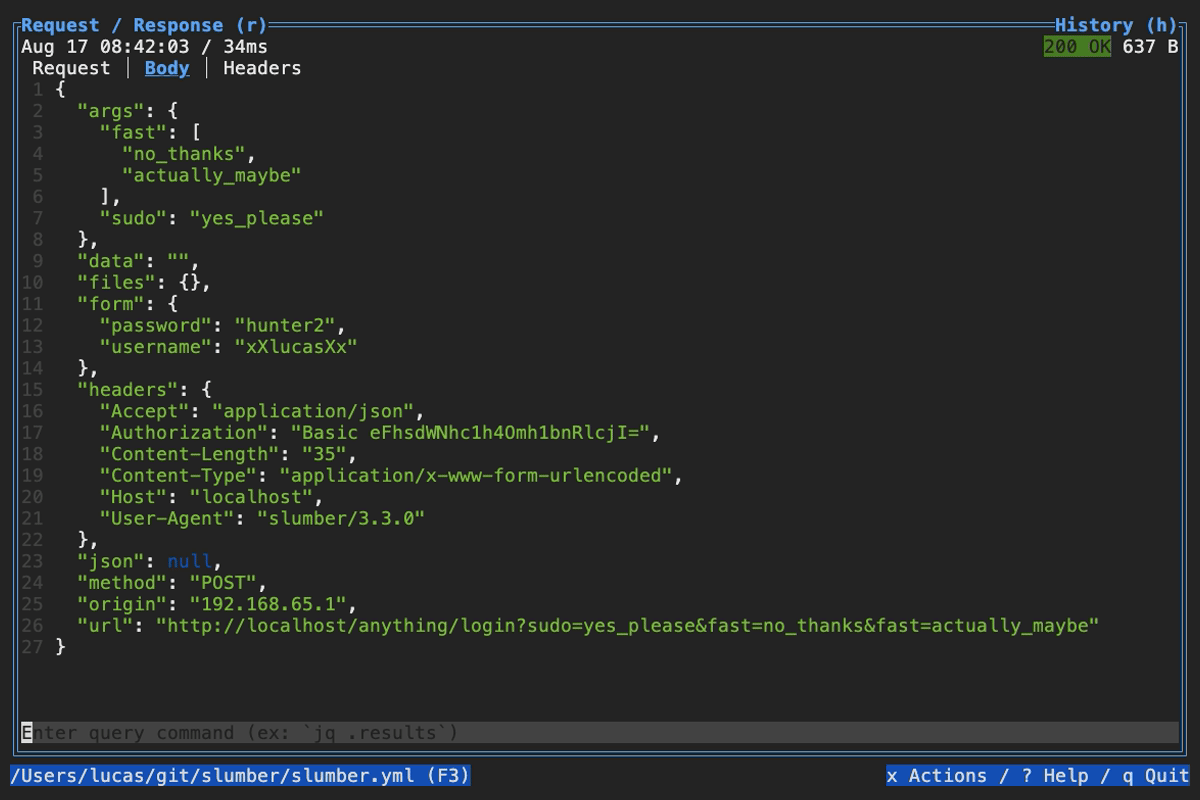 Querying response with pipes